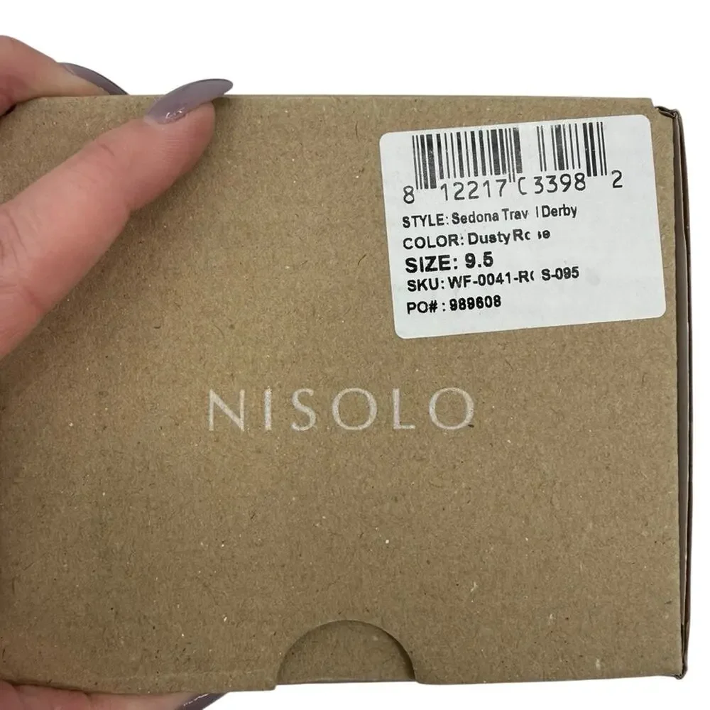 Nisolo Sedona Lightweight Derby Dusty Rose Suede Shoes Women’s 9.5 NIB